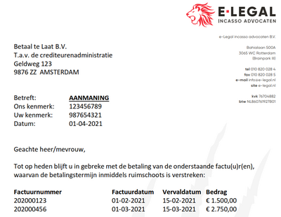 wat is een aanmaning